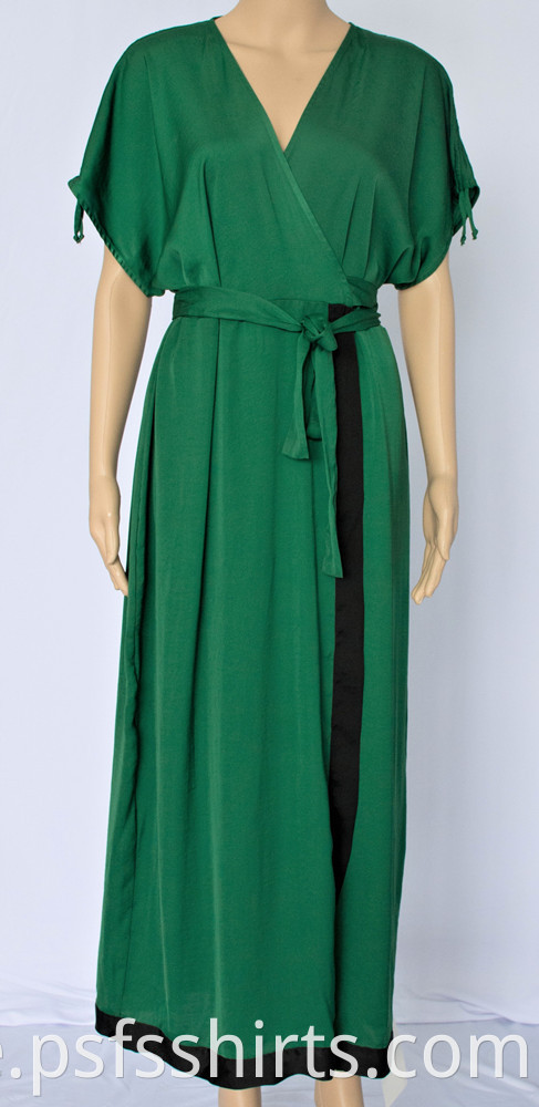 Women V-neck Long Dress